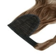 thumbnail image 3 of SHCKE 20" 22" Ponytail Extension Straight Curly Wrap Around Ponytail Extensions Synthetic Fiber Hair Extension Light Chestnut Brown Hairpiece for Women, 3 of 4
