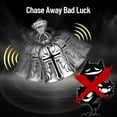 thumbnail image 6 of Men Vintage Punk Style Wing Design 3D Design Motorcycle Guardian Bell Evil Spirit Trap Bell Biker Good Luck Charm Cross Pendant Bell BLACK, 6 of 8