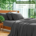 thumbnail image 4 of SONORO KATE 6 Pieces Bamboo Bed Sheets Set, Luxury Rayon Derived - Deep Pockets - Wrinkle Free - Extremely Soft, Full, Dark Gray, 4 of 6