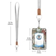 thumbnail image 3 of PU Leather Badge Holder ID Badge Holder with Lanyard for Cards & Credentials Christmas Design with Snowmen, 3 of 6