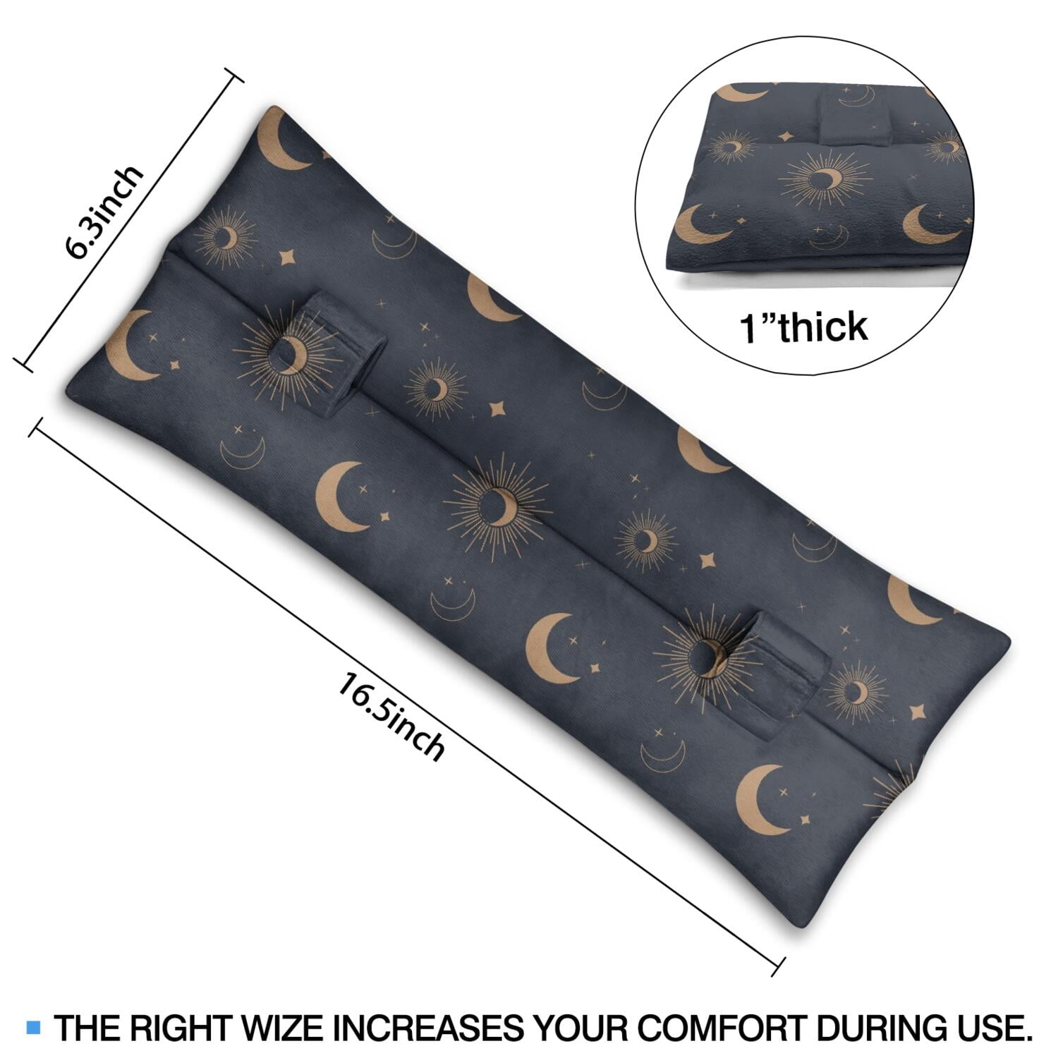 Moon Phase Seatbelt Pillow Soft Recovery Cushion for Mastectomy & Heart Surgery Patients