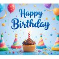 thumbnail image 4 of Colorful Theme Happy Birthday Banner Decorative Design Birthday Party Banner Balloon Decoration Celebration Banner for Kids Party Indoor Decoration Photo Shoot, 4 of 8