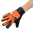 thumbnail image 2 of Guante de portero para niños, guantes antideslizantes de látex para dedos de fútbol (naranja L), 2 of 11