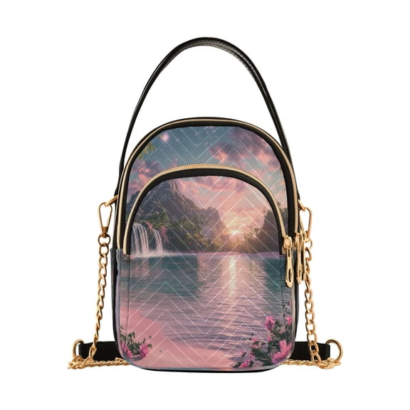 DIXRUYEE Cross Body Fashion Shoulder Waist Purse Bags Sunset Serenity Pocket Handbags