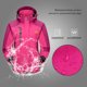 thumbnail image 4 of Chaqueta Irfora Lixada chaqueta impermeable impermeable a prueba de viento ropa deportiva senderismo al aire libre que viaja deportes de ciclo desmontable capa con capucha para las mujeres Irfora Chaqueta, 4 of 7