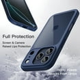 thumbnail image 4 of JETech Case for iPhone 17 Pro 6.3-Inch, Shockproof Phone Bumper Cover, Solid Color Matte TPU Frame, Anti-Scratch Clear Back (Dark Blue), 4 of 5