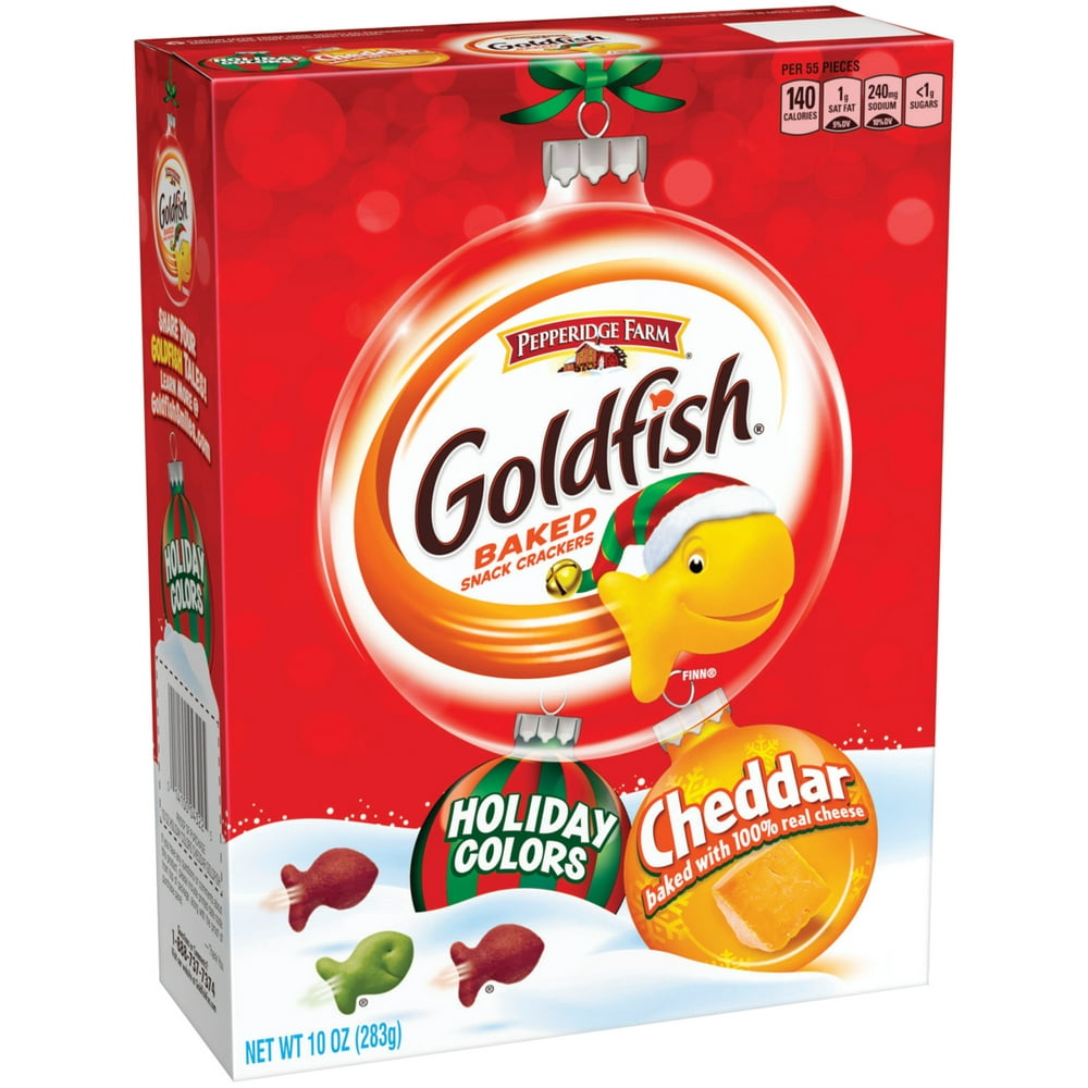 Pepperidge Farm Goldfish Holiday Colors Cheddar Crackers, 10 oz. Box