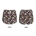 thumbnail image 5 of Lsque Daisies Flowers Printed Women's Running Shorts with Liner Pockets,Elastic Quick Dry Workout Athletic Gym Yoga Shorts,Womens High Waist Shorts-, 5 of 9