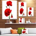 thumbnail image 3 of Coquelicots Rouges sur Fond Blanc - Impression sur Toile Florale, 3 of 4