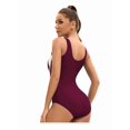 thumbnail image 4 of Top-kevin Women's One Piece Athletic Racerback Swimsuit Slimming Bathing Suit, 4 of 13