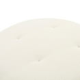 thumbnail image 4 of TOV Furniture Fickle Cream Boucle Swivel Ottoman, 4 of 4