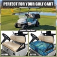 thumbnail image 4 of Whosucclay Pixelated Peacock Display 4 Front Pockets Golf Cart Seat Cover Multi-Pockets for Club Car EZGO Yamaha Icon, Elastic Golf Cart Seat Protector, 4 of 7