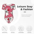 thumbnail image 6 of Naloa French Bulldog Women's Short-Sleeved Onesie, One-Piece Swimsuit for Parties, dates, clubs - Small, 6 of 9