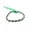 Green+Black, variant on 2x Woven Bracelet Festival Wristband Surfer Rainbow Braided Friendship Bracelet -Green+Black