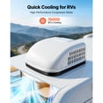 thumbnail image 2 of KFFKFF RV Air Conditioner, 15000 BTU Cooling Unit, 120V Rooftop AC for Ducted or Non-Ducted Systems, Efficient Compressor Motor, Simple Installation, Quiet Operation,Fits Standard Vent Openings,White, 2 of 9