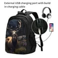 thumbnail image 2 of Salouo Regal Stag In Forest Pattern Extra Large Travel Laptop,Backpack with USB Charging Port College Backpack Business Work Bag Casual Daypack Fits for Men & Women, 2 of 7