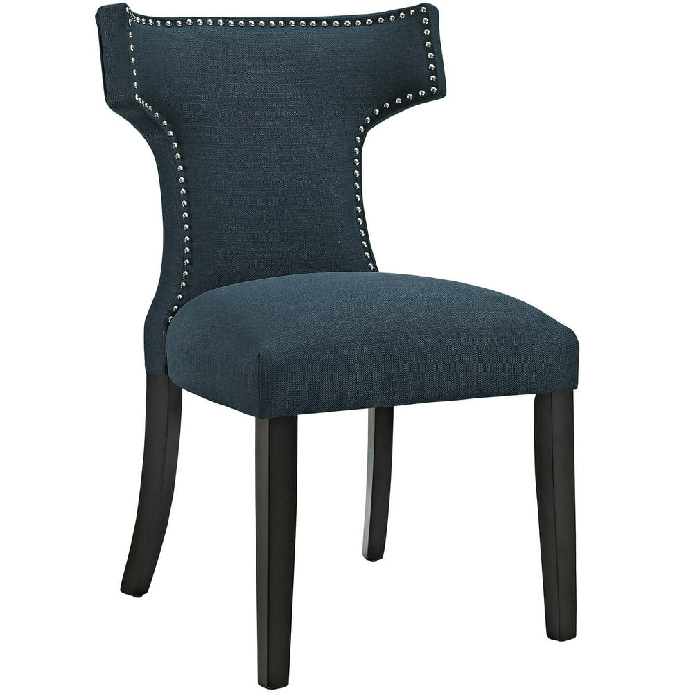 Modern Contemporary Urban Design Kitchen Room Dining Chair, Navy Blue