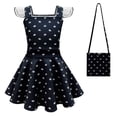 thumbnail image 1 of HAWEE Costume de Filles Addams Robe Noire à Manches Volantes Robe Décontractée Fête d'Halloween Mercredi Addamss Cosplay avec Perruque, Sac, 1 of 6