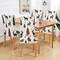 thumbnail image 2 of Yayeee 4 Pack Dining Chair Covers Stretch Parson Chairs Slipcovers Seat Protector, Christmas Plaid Forest, 2 of 6