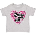 thumbnail image 3 of Inktastic In October We Wear Pink Breast Cancer Awareness Heart Boys or Girls Toddler T-Shirt, 3 of 5