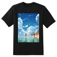 thumbnail image 2 of Plus Size Shirt for Women Black Tops for Women Short Sleeves Shirt for Women Seaside (17) T Shirt Crewneck Shirt for Women XS, 2 of 5