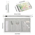 thumbnail image 3 of JIALIOU Nylon Trifold Card Wallet with ID Window Zipper Pocket for Men Women Teen Blooming Cosmos Flower Field, 3 of 7