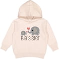 thumbnail image 2 of Inktastic Big Sister Elephant Toddler Hoodie, 2 of 4