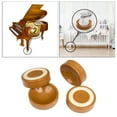 thumbnail image 5 of 4pcs Non-Skid Furniture Caster Cups Coasters Furniture Wheel Stoppers for Sofa Bed Pianos Cribs , brown, 5 of 9