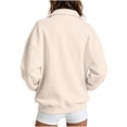 thumbnail image 6 of Zip Up Sweatshirt Women Casual Loose Fit Long Sleeve Jacket with Pockets Full Zip Front Lightweight Outerwear for Daily Wear, 6 of 8