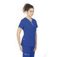 thumbnail image 4 of healing hands Scrubs top for Women 3 Pocket Zipper Y-Neck Women's Scrub Top Light Breathable Stretch Fabric 2254 Sonia HH360 Galaxy Blue M, 4 of 6