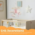 thumbnail image 3 of Baby Crib Mobile Soft Plush and Wood Nursery Mobile Cute Baby Bed Bell Charming Nursery Decor for Infant Newborn Boy Girl, 3 of 10