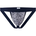 thumbnail image 5 of JOCKMAIL Mens Sexy Thong Underwear Low Rise Leopard Pattern Playful Printed Men's Jockstraps Athletic Supporters, 5 of 7