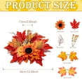 thumbnail image 2 of Artificial Maple Leaves and Berries Candle Rings,Mini Artificial Sunflower Maple Leaf Wreaths,Thanksgiving Candle Rings,Mini Fall Wreaths,Fall Candle Holders for Thanksgiving Table Decorations, 2 of 8