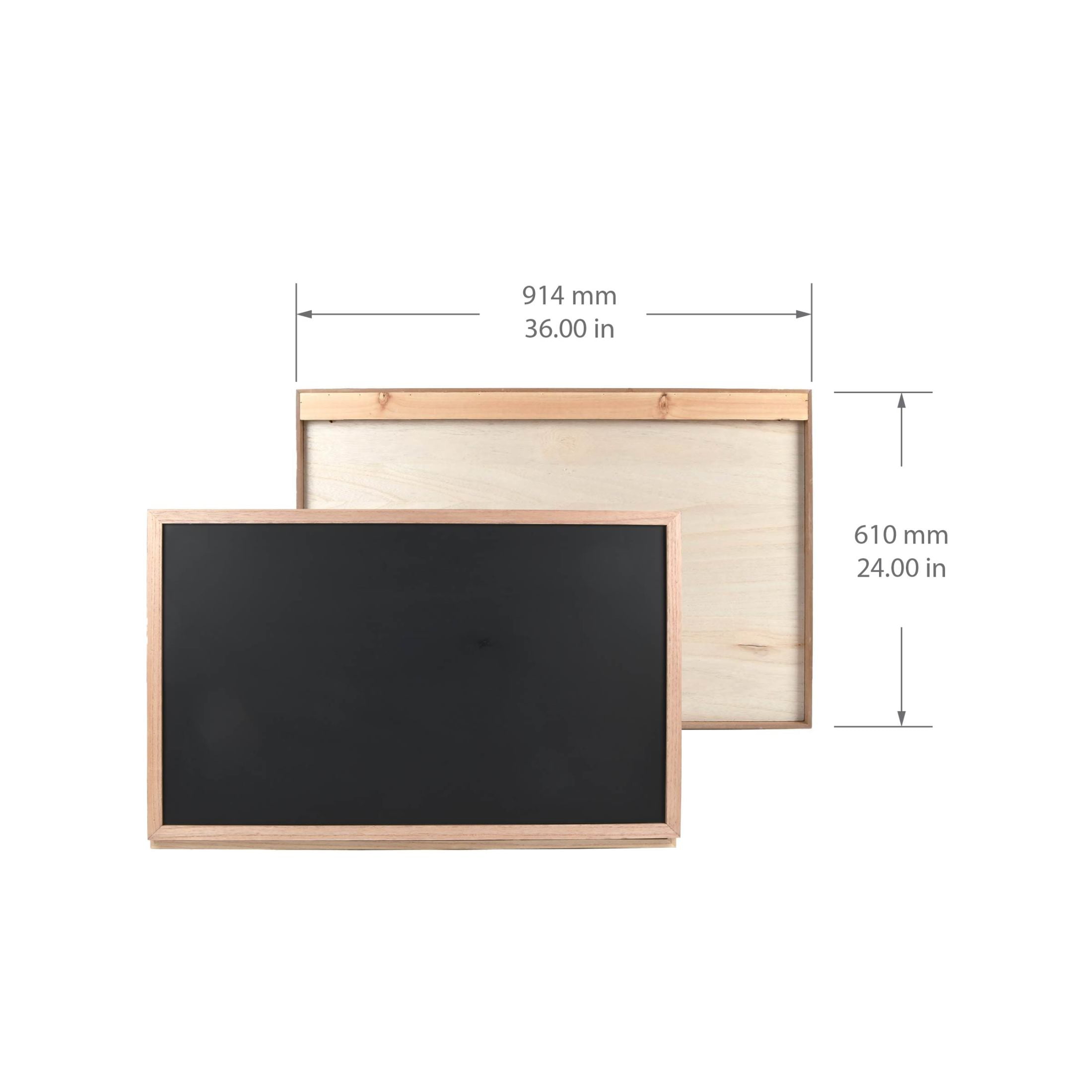 Prinz Wall-Mounted Natural 36' X 24' Folding Murphy Desk with Chalkboard