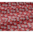 thumbnail image 5 of oneOone Cotton Jersey Red Fabric Leaves & Clover Dress Material Fabric Print Fabric By The Yard 58 Inch Wide, 5 of 6