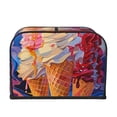 thumbnail image 2 of Lsque Trio Of Dripping Cones Print 4 Slice Toaster Cover , Kitchen Appliance Dustproof Protector , Toaster Protector Dustproof Kitchen Appliance Cover, 2 of 7