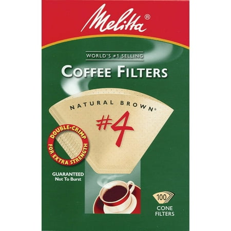 

1PK Melitta #4 Cone 8-12 Cup Brown Coffee Filter (100-Pack)