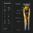 thumbnail image 6 of VGR 668 Hair Clippers for Men Professional, 11000 RPM Vector Motor Barber Clippers Cordless Ceramic & DLC Blade Hair Cutting Kit, Metal Body 3 Modular Replaceable Body Lids with Travel Case, 6 of 7