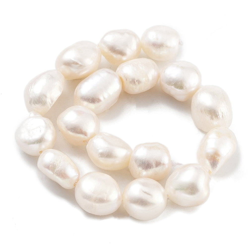 4strands Cultured Freshwater Pearl Beads Strands Two Sides Polished Grade 3A+ Snow 9~10mm Hole: 0.7mm about 17~18pcs/strand 6.69~6.89 inch(17~17.5cm)