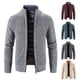 thumbnail image 5 of Cárdigan de punto de otoño e invierno para hombre, de talla grande, más cárdigan de suéter grueso de terciopelo engrosado para mayor calidez, 5 of 6
