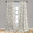 thumbnail image 5 of Ambesonne Playroom Curtains, Natural, Pair of 28"x84", Dark Brown White, 5 of 5