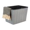 thumbnail image 5 of Simplify Herringbone Grommet Shelf Basket in Grey, 5 of 7