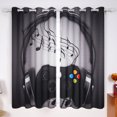 thumbnail image 2 of Alishomtll Black Grey Games Blackout Curtains , Gamepad Grommets Window Curtain for Kids Boys Video Game Room ,104"W x 63"L, 2 of 9
