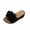 Black, variant on Wensltd Womens Vacation Sandals Comfortable Round Toe Solid Color Floral Design Thick Sole Wedge Sandals Beige