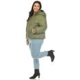 thumbnail image 4 of White Mark Women's Long Sleeve Zip Hooded Puffer Jacket with Pockets, 4 of 5