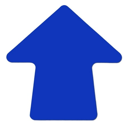 100 Arrow - Blue 4 inch Stick-On Colored Vinyl Directional Arrows (100 per Roll)