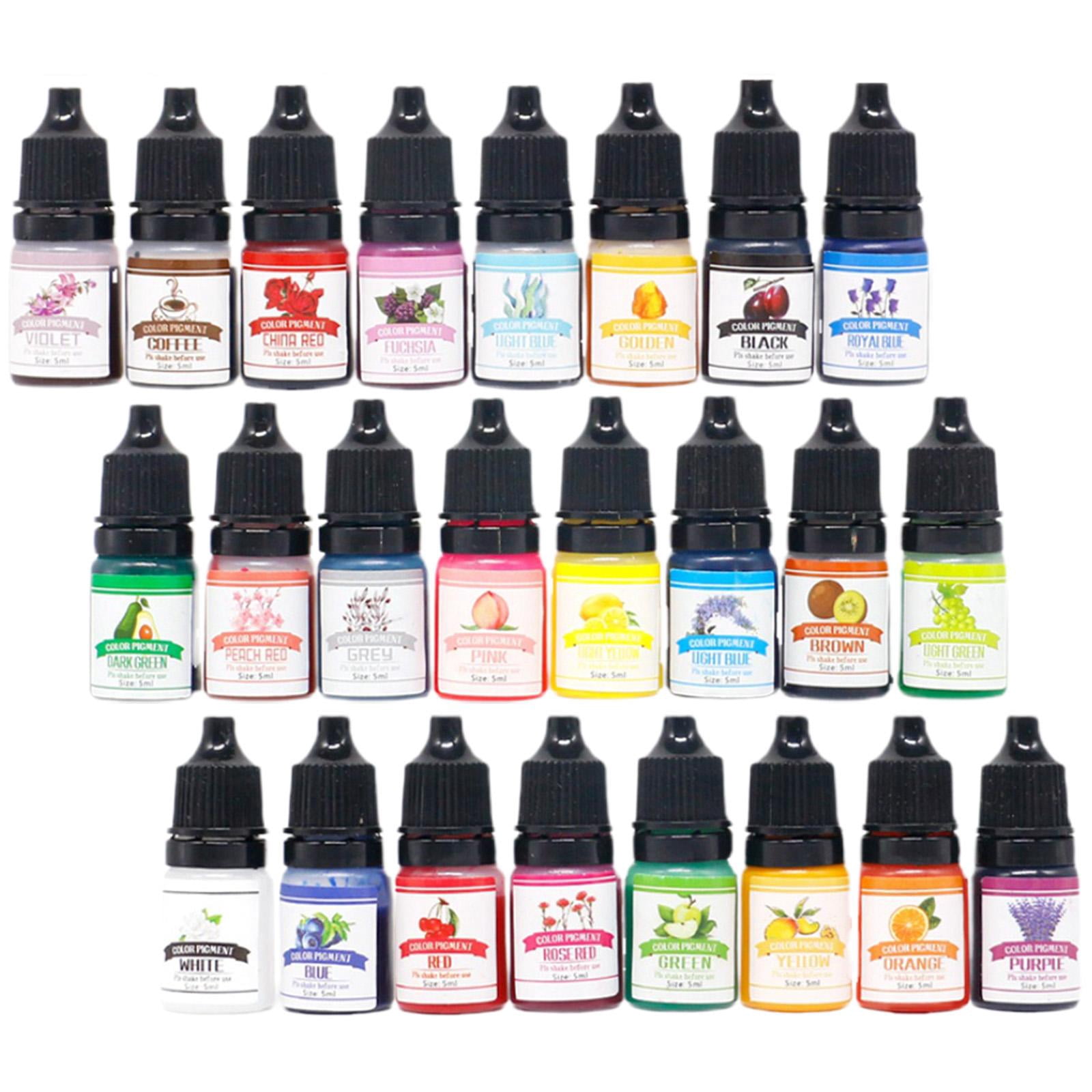 FVDPWYE 24Pcs Inks Concentrated Epoxy Resin Colorant Liquid Colorant Accessories DIY Kit