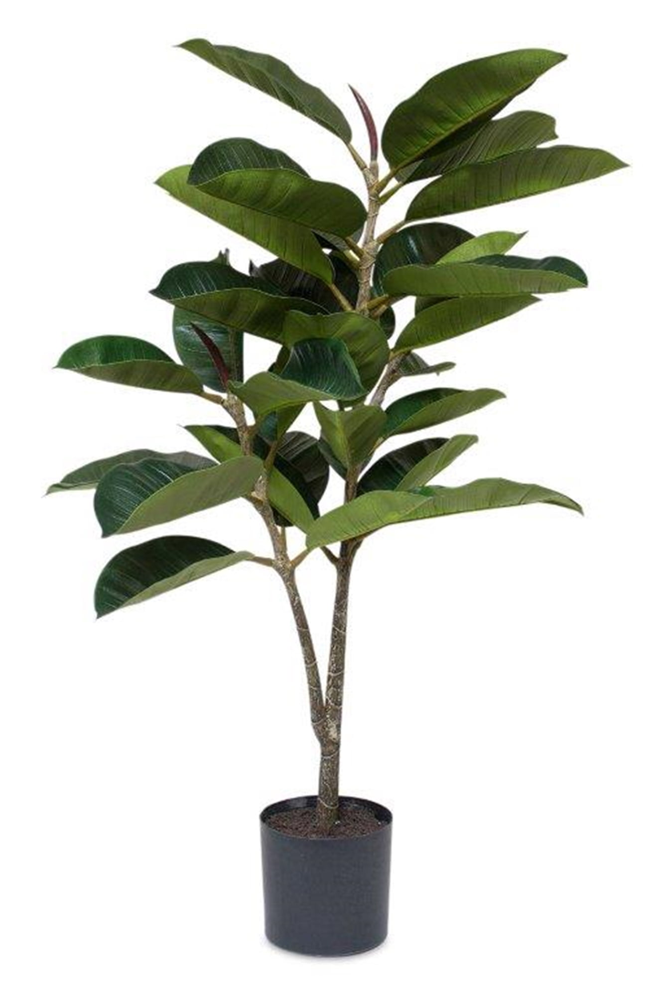 Potted Rubber Plant 45"H Polyester/Plastic