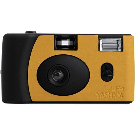 Image of Yashica MF-1 35mm Camera - Leather (Black / Orange)