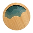 thumbnail image 2 of Posavasos de bambú para té y café, posavasos de bambú para bebidas, regalo de oficina Un elegante, 2 of 9